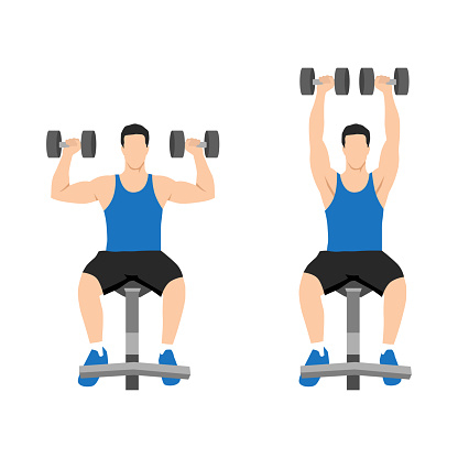 Seated shoulder press exercise