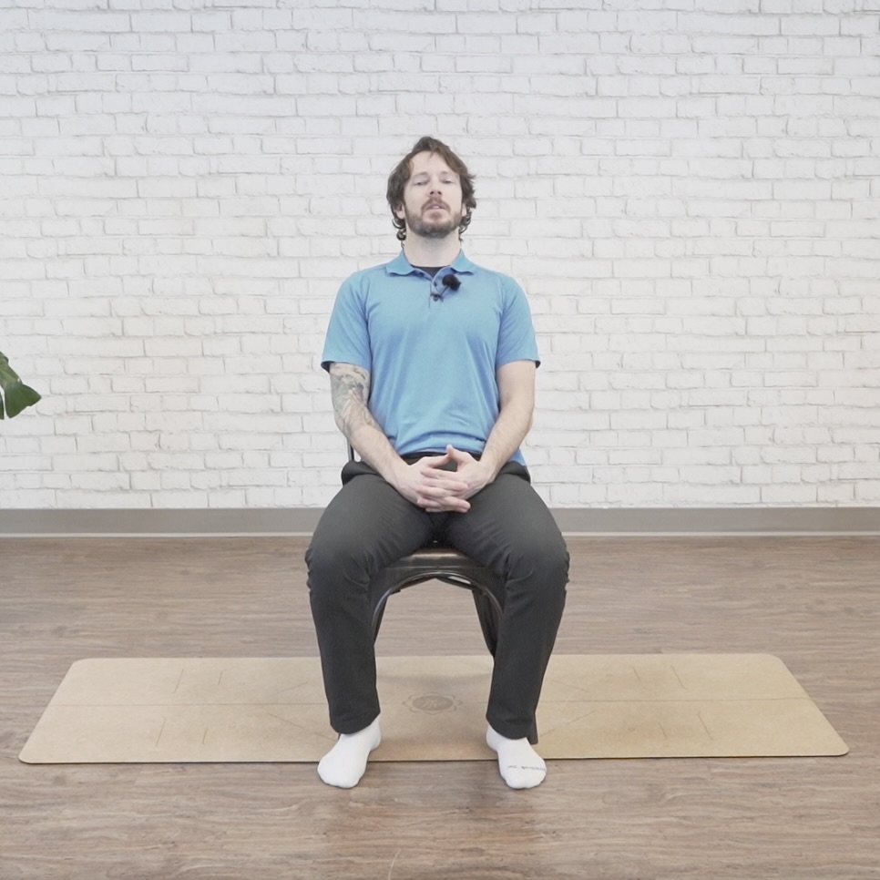 Seated sit up core exercise starting position