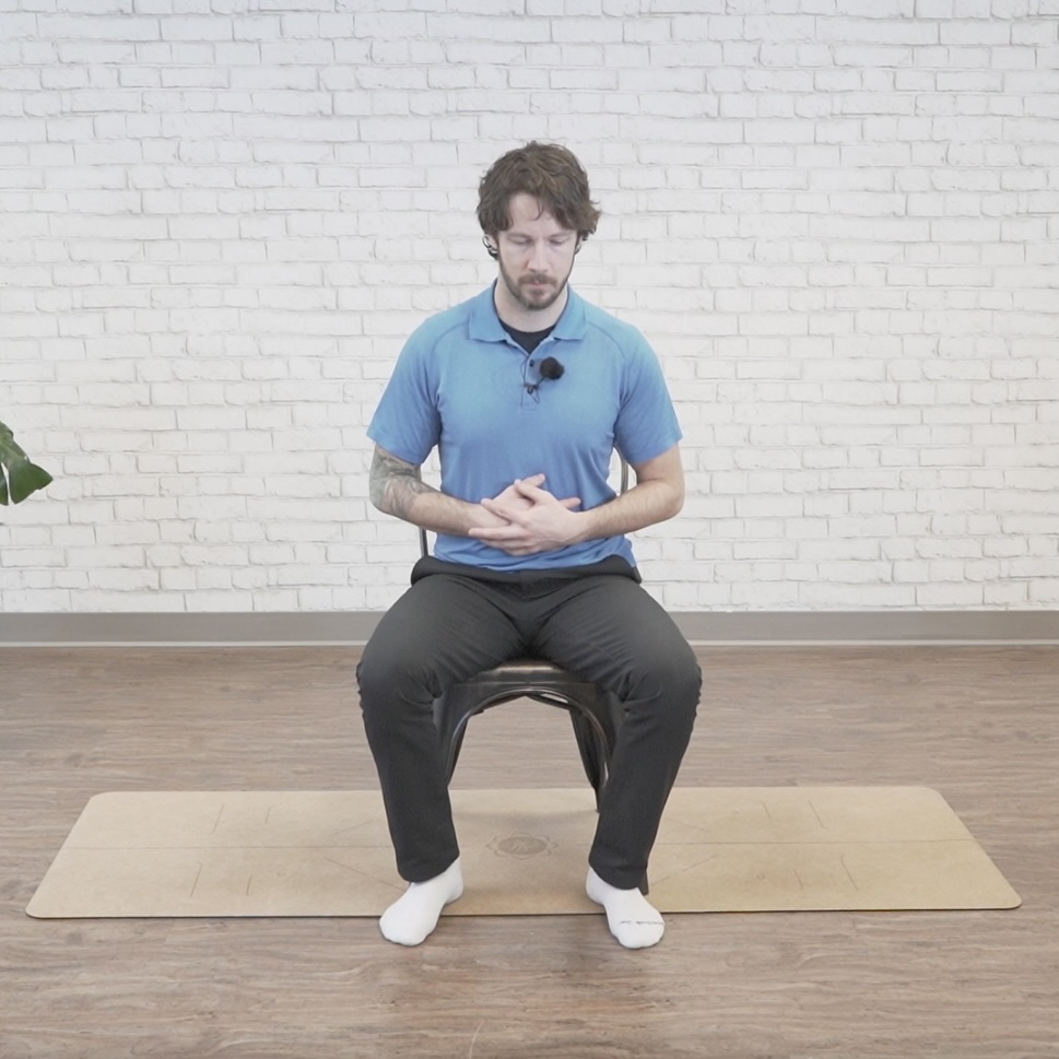 Seated sit up core exercise ending position